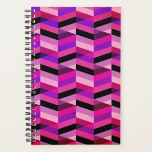 Agenda Resumen Chevron/Herringbone Púrpura y violeta
