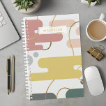 Agenda Resumen colorido moderno<br><div class="desc">Organiza este elegante y moderno planificador con un diseño geométrico abstracto colorido con acentos dorados. Perfecto para anotar notas,  citas y listas de tareas pendientes. Personaliza con tu nombre o un mensaje especial.</div>