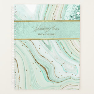 Agenda Resumen de agregación Boda Mint ID827 Planner