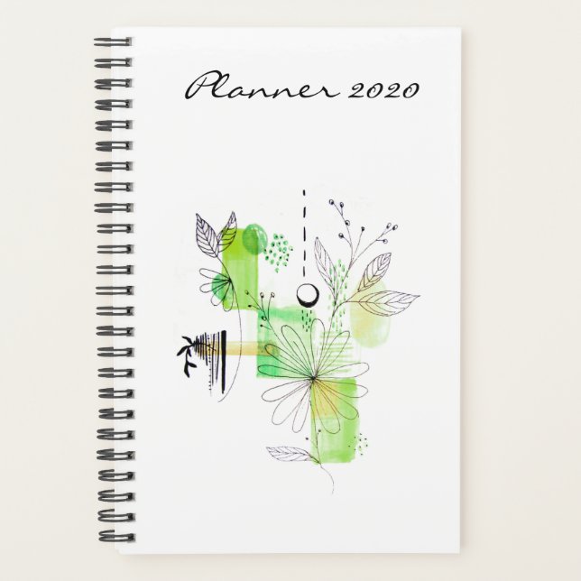 Agenda Resumen de arte verde del Modern Planner 2020 (Anverso)