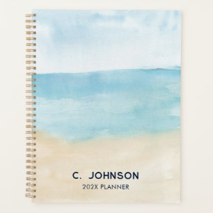Agenda Resumen de color de agua elegante personalizado