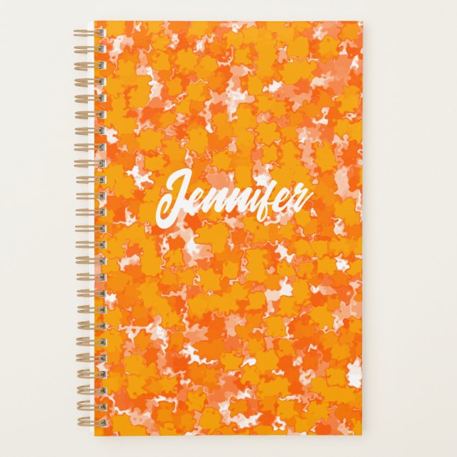 Agenda Resumen de diseño de arte Naranja Foliage (Anverso)