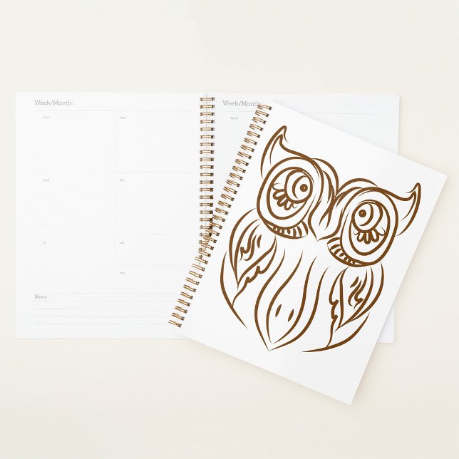 Agenda Resumen de la línea de búho tribal Art Modern Brow (Subido por el creador)