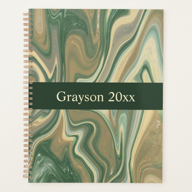 Agenda Resumen de la Mármol del Tono de la Tierra (Anverso)