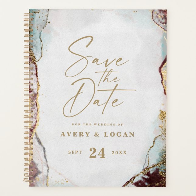 Agenda Resumen de los planes para la boda de invierno en  (Anverso)