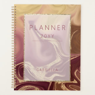 Agenda Resumen de Maroon Mauve y Oro Moderno
