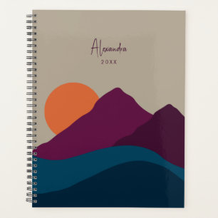 Agenda Resumen del paisaje de las montañas del otoño en o