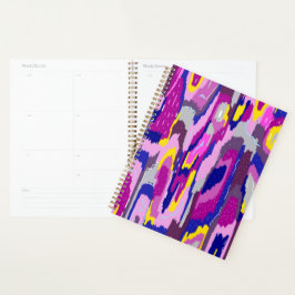 Agenda Resumen estrellado en morado y azul