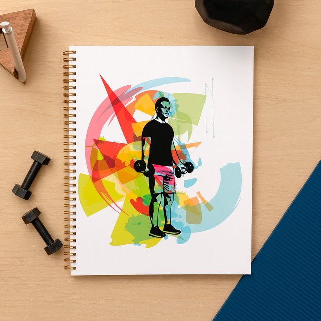 Agenda Resumen Fitness Art of Man Lifting Dumbbelts (Subido por el creador)