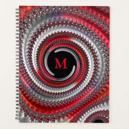 Agenda Resumen Fractal de gradiente negro rojo