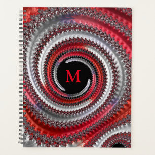 Agenda Resumen Fractal de gradiente negro rojo
