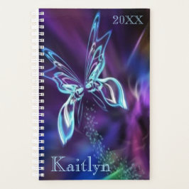 Agenda Resumen Mariposa Neon Blue Purple Colorous Life