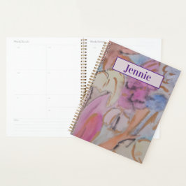 Agenda Resumen Pastel Floral Personalizado