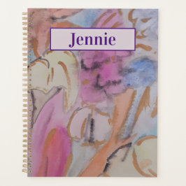Agenda Resumen Pastel Floral Personalizado