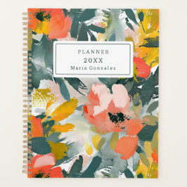 Agenda Resumen Personalizado floral 2025 Planner semanal