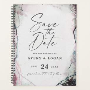 Agenda Resumen Planes de Boda morado de Ethereal Mauve Li