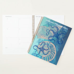 Agenda Resumen Plano mensual del Mar Azul profundo