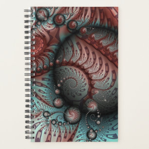 Agenda Resumen Vivid Fantasy Fractal Art Brown Blue