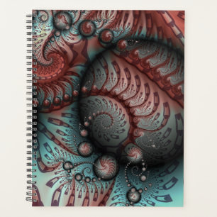 Agenda Resumen Vivid Fantasy Fractal Art Brown Blue
