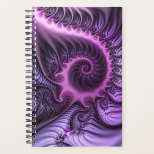 Agenda Resumen Vivid Guay Pink Purple Fractal Art Spiral