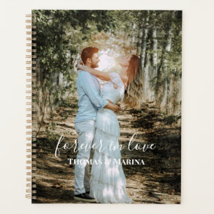 Agenda Retrato Boda personalizado caligrafía moderna