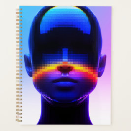 Agenda Retrato de Arte Pixel Futurista – Abstracto Digita