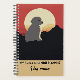 Agenda Retrato de Bichon Frise de mi Personalizado Dog Na