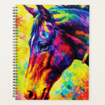 Retrato de caballo vibrante con empaste Colorido s