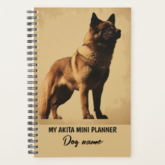 Agenda Retrato de mi Personalizado Dog Name Akita