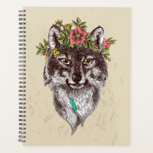 Agenda Retrato de Wolf Halo estilo Boho