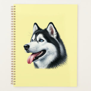 Agenda Retrato en acuarela de Husky Siberiano