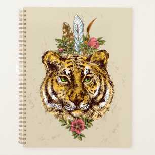 Agenda Retrato estilo Boho tigre