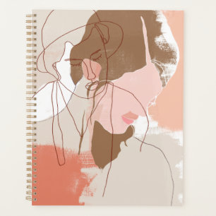 Agenda Retrato femenino de contorno pintado