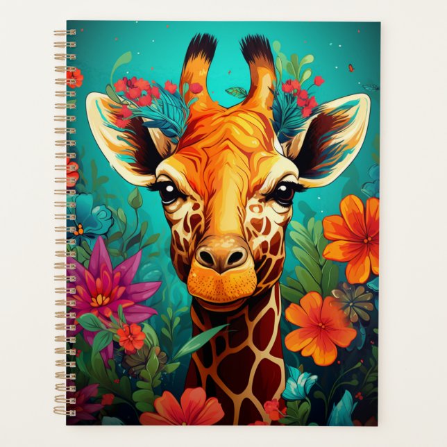 Agenda Retrato Floral Giraffe-9319 (Anverso)