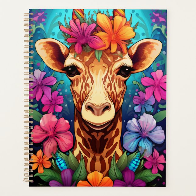 Agenda Retrato Floral Giraffe-9322 (Anverso)