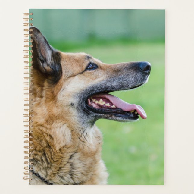 Agenda Retrato lateral de Pastor Alemán (Anverso)