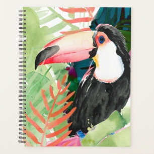 Agenda Retrato táctil con hojas tropicales