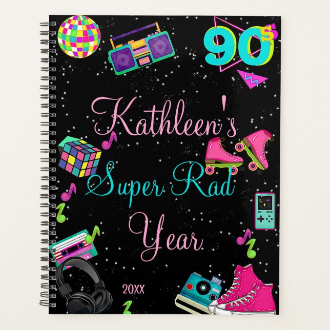 Agenda Retro 90, cualquier edad, (Anverso)