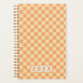 Agenda Retro Amarillo Naranja Ajedrezado 2026