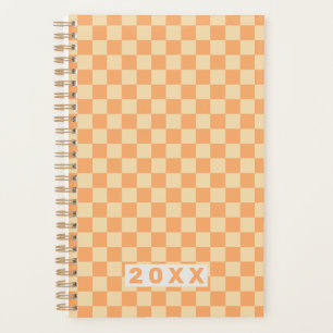 Agenda Retro Amarillo Naranja Ajedrezado 2026