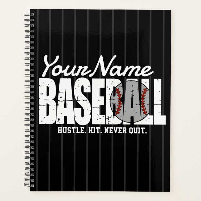 Agenda Retro Béisbol ADD NOMBRE Pinstripe Team Player (Anverso)