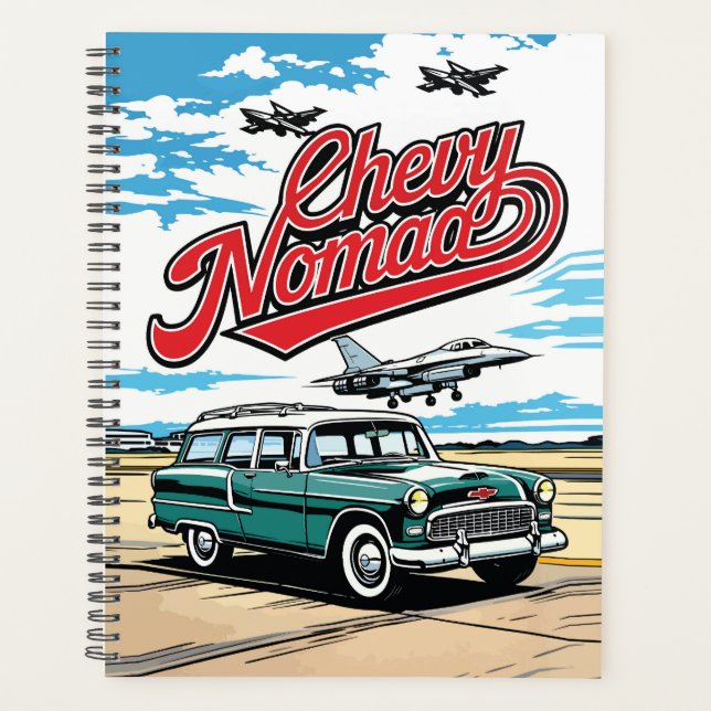 Agenda Retro Classic Wagon Sky Pop Art Illustration Print (Anverso)