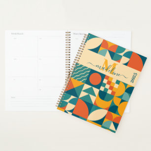 Agenda Retro Geométrico Personalizado