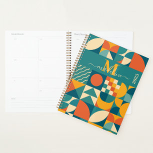 Agenda Retro Geométrico Personalizado