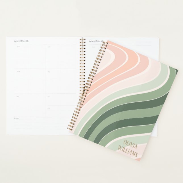 Agenda Retro Groovy Wavy Pattern (Demostración)