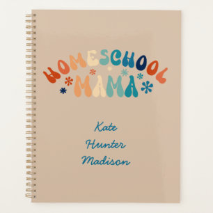 Agenda Retro Homeschool Mamá Personalizada