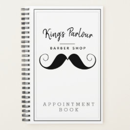 Agenda Retro Mustache Barber Shop Libreta de citas /