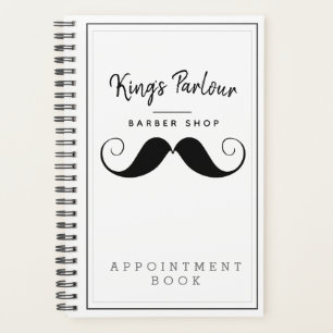 Agenda Retro Mustache Barber Shop Libreta de citas /