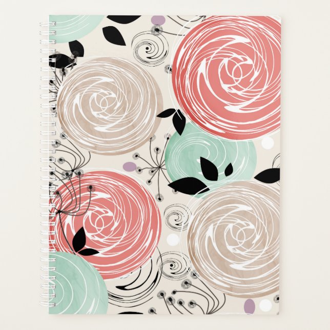 Agenda Retro, rosas (Anverso)