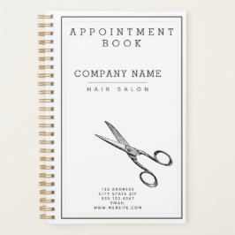Agenda Retro Scissors Hairsalon Nombrado Libro /